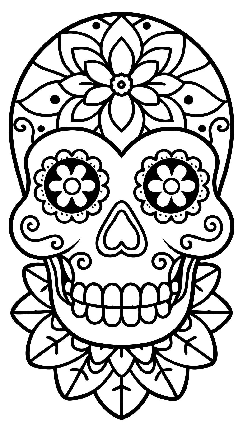 Páginas para colorear Calavera